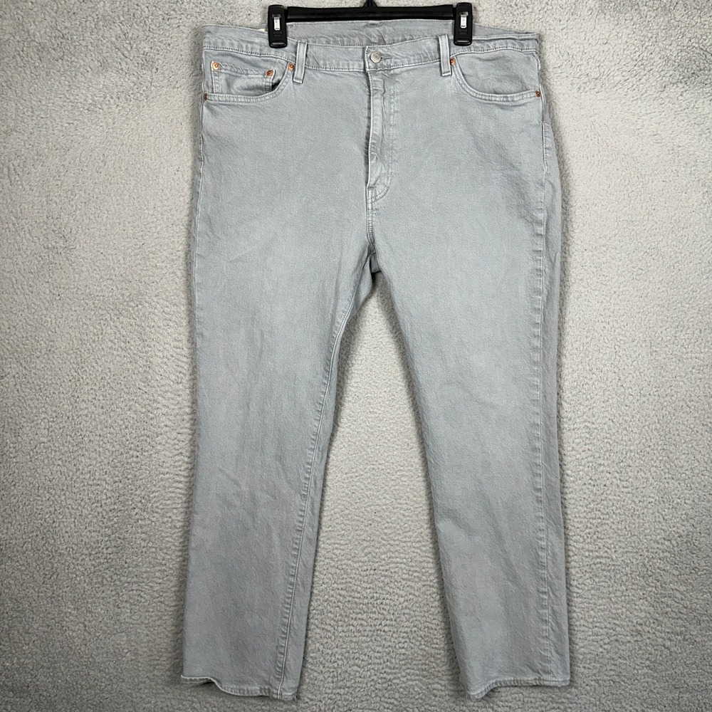 Levis 511 Jeans Mens 40X30 Slim Fit Light Gray Stretch Red Tab 5 Pockets Casual